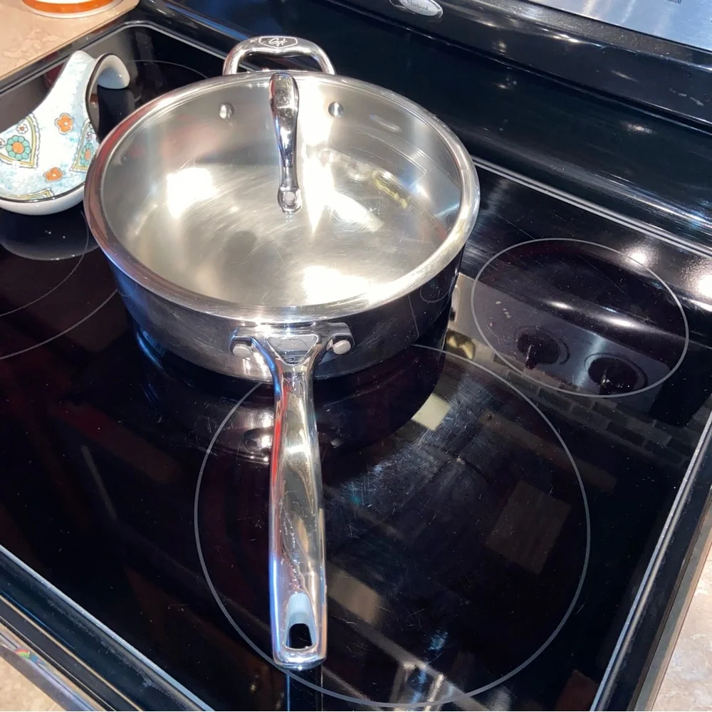 Guy Fieri Large 4 Quart Stainless Steel Stove Top Cookware & Original Lid- VGU